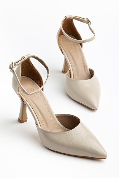 Elosy Cuup Beige Thin Heel Shoes
