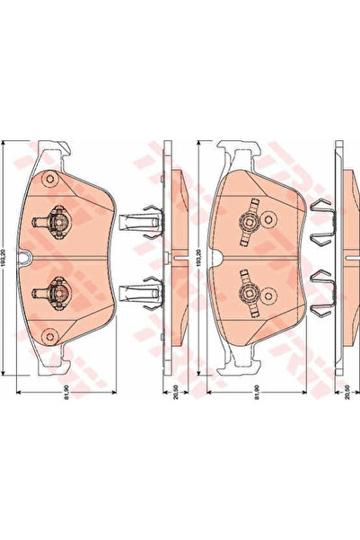 TRW Set plăcuțe de frână, frână cu disc GDB1794