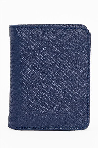 Tudors Genuine Leather Men's Navy Blue Wallet