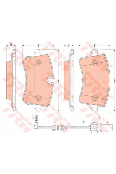 TRW Set plăcuțe de frână, frână cu disc GDB1867