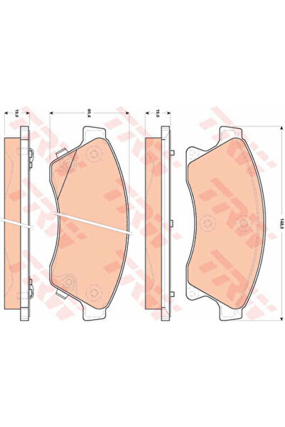 TRW Set plăcuțe de frână, frână cu disc GDB1843