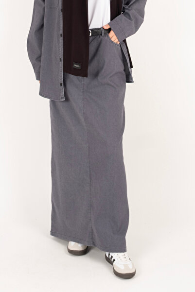 Vauva Jeans skirt with pocket detail, slim jeans skirt