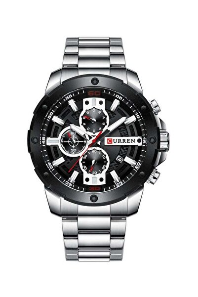 Curren Men's Chronograph Waterproof Stainless Steel Band Casual Quartz Watch ...
