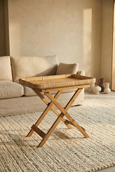 ACAR 8832 Ahşap Ayaklı Sehpa 59,5x41x53,5 Cm