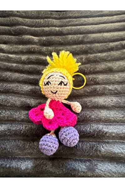 amigurumibaby سلسلة مفاتيح أميجورومي محبوكة للفتيات الصغيرات