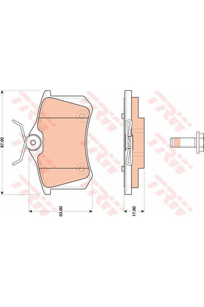 TRW Set plăcuțe de frână, frână cu disc GDB1813