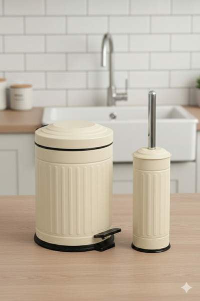 Bürke Vintage Series Shock Absorber Vintage Cream 5Lt Bathroom Set Pedal Tras...