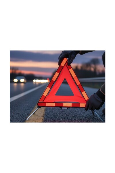 Koby E-Global Üçgen Reflektör - E Belgeli Kutulu (Pratik Kullanım, Gece parla...