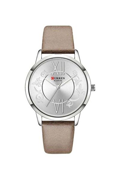 Curren ساعة نسائية تناظرية مقاومة للماء 9049 - 36 مم - بني