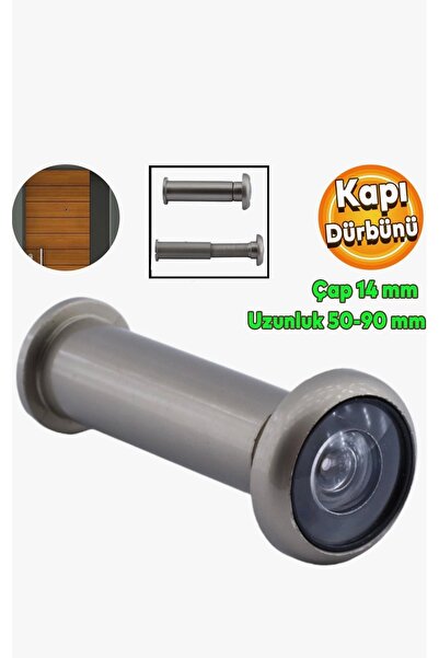 Door Kapı Dürbünü Çelik Kapı Saten 50-90 mm Ayarlanabilir Çap 14 mm