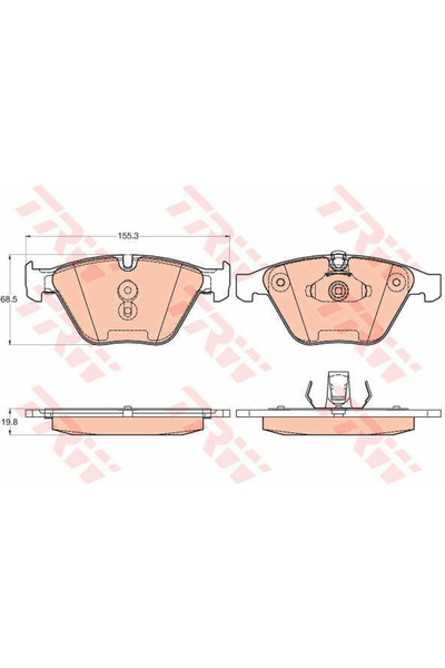 TRW Brake Pad Set, disc brake GDB2021