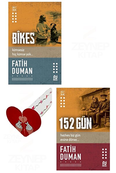 Nesil Yayınları Fatih Duman-Bikes-152 Gün-2'li Set-Özel Tasarım Kalp Ayraç He...