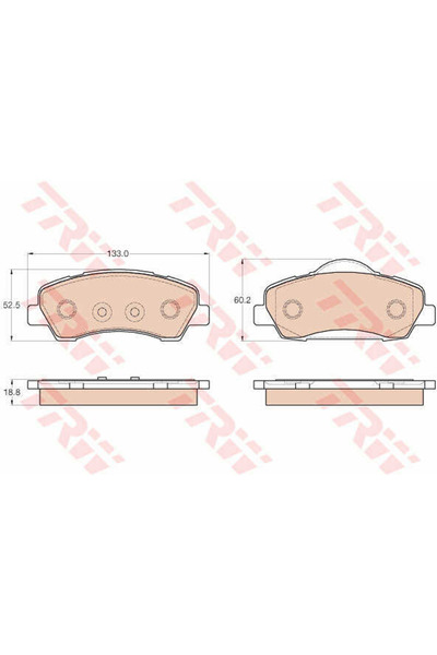TRW Brake Pad Set, disc brake GDB1992