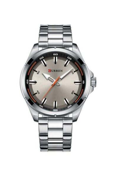 Curren men Steel Analog Watch 8320 - 44 mm - Silver