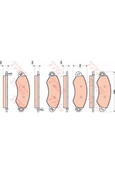 TRW Σετ τακάκια, δισκόφρενα GDB1744