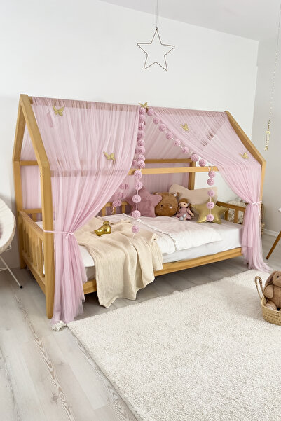 PAMUKA Montessori Tül Cibinlik İki Parça Baby Lilac (TÜM EBATLAR)