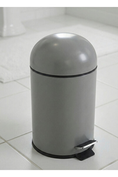 Bürke Bon Kapak 5 Liter Shock Absorber Gray Pedal Trash Can with Hygienic Inn...