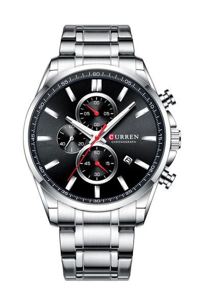 Curren men Metal Chronograph Watch J4224S-B-KM - 42 mm - Silver