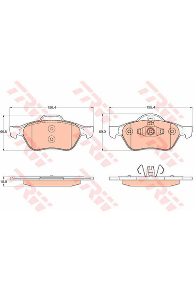 TRW Brake Pad Set, disc brake GDB2053