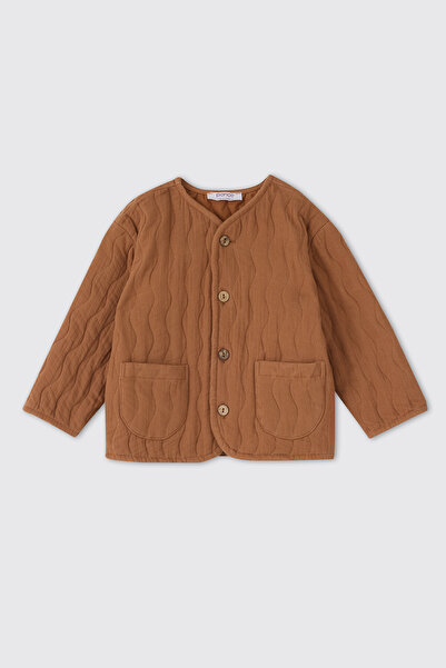 Panço Erkek Bebek Kapitone Kahve Müslin Ceket