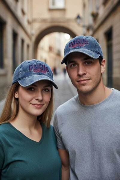 Aware Time Unisex Özle Washed Denim Cap Hat