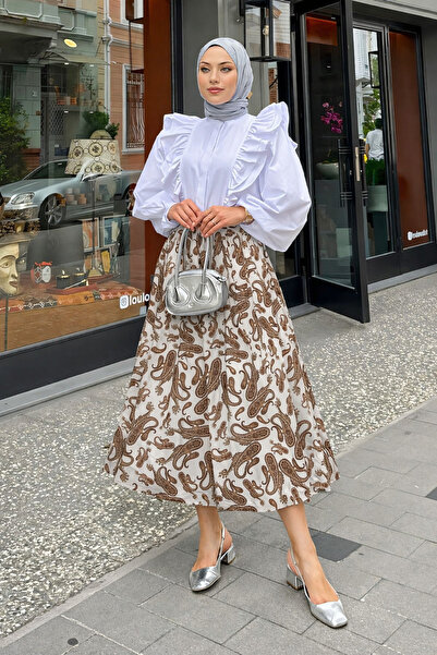 comstar Ženska Sa deznom trend bela duga Til hijab suknja