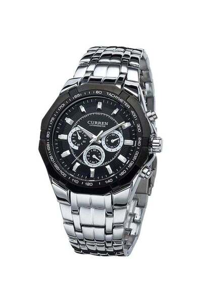Curren Men's Water Resistant Chronograph Watch 8084 - 43 mm - Silver