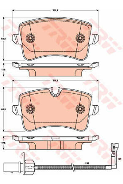 TRW Σετ Placute Frana,Frana Disc Gdb1902 Audi A4 B8/A4 B8 Avant/A5 Audi (Faw)...