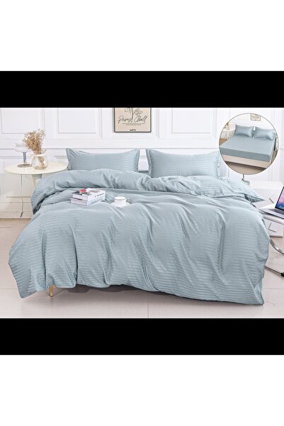 Casa Pucioasa Duvet Cover Set Set - 4 Pieces, Fine Damask with Stretchy, 2 Pe...