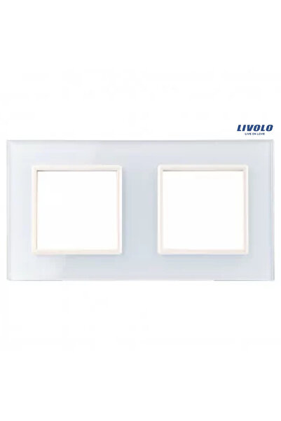 Other Ramă cu soclu pentru două persoane din sticlă albă Livolo