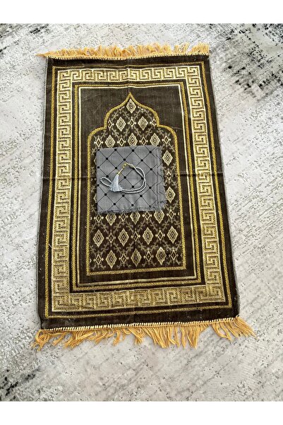 Butik Kaliteli Kadife Hediye Seti Hac ve Umre Malzemeleri (Seccade,Tesbih,Pam...