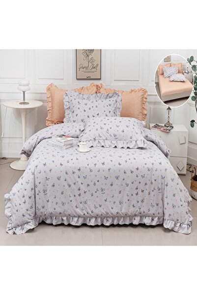 Casa Pucioasa Duvet Cover Set Set - 6 Pieces, Finet with Ruffles and Stretchy...