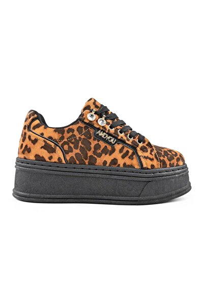 Tmall Women's Sports Shoes,-Leather, Platform, D1471, Leopard