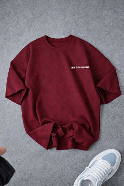 Revasser Unisex Women/Men Lessbenjamı Special Printed Oversize Combed Cotton ...