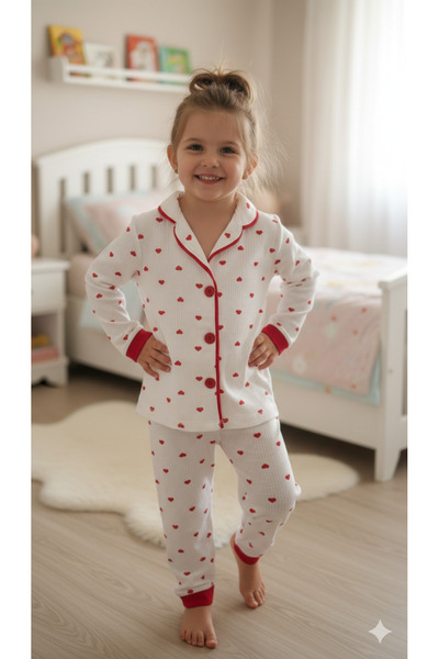 Toka Perisi Set pijamale cu inimă pentru fetiță