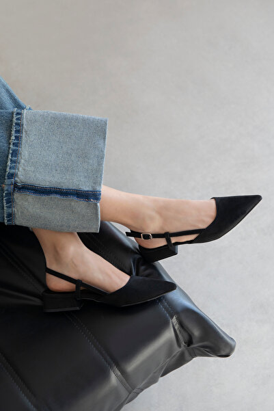 STRASWANS Chrest Women's Heeled Suede Shoes Black