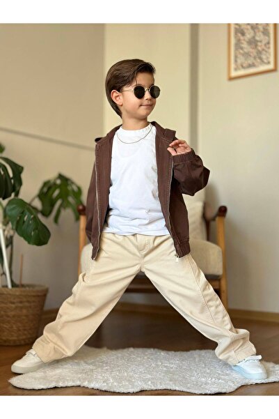 Esprix Kids Boy's Hooded Zippered Jacket and Pants Top and Bottom Set