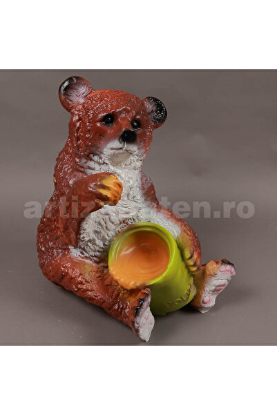 OEM Garden decoration, bear with honey, 48 cm x 36 cm