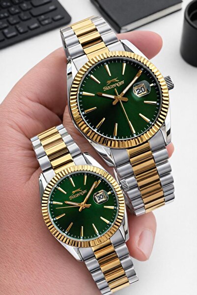 Slazenger Special 10 Atm Water Resistant Couple's Watch with 2-Year Warranty ...