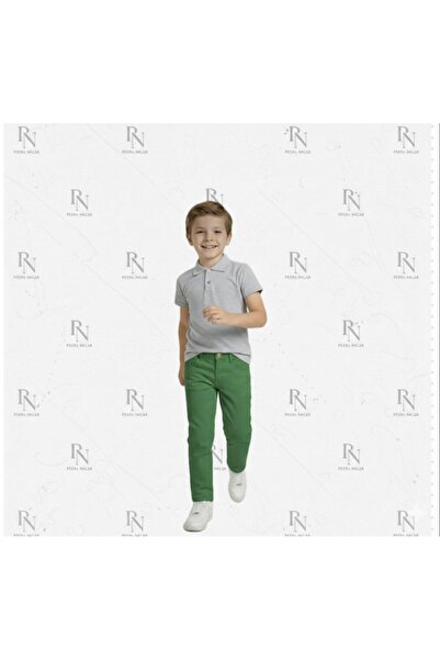 NACAR STYLİSH Boys' Polo Collar T-Shirt and Pants Set