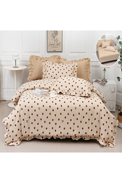 Casa Pucioasa Duvet Cover Set Set - 6 Pieces, Finet with Ruffles and Stretchy...