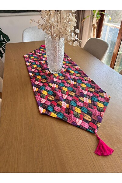 TUĞÇE DEMİR HOME DESIGN ÖRGÜ DESEN RUNNER MASA ÖRTÜSÜ ÇEYİZLİK