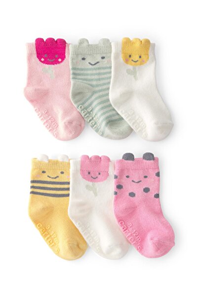 Carter's Baby Girl 6-Piece Socks Newborn-24 Months Multi-Colored