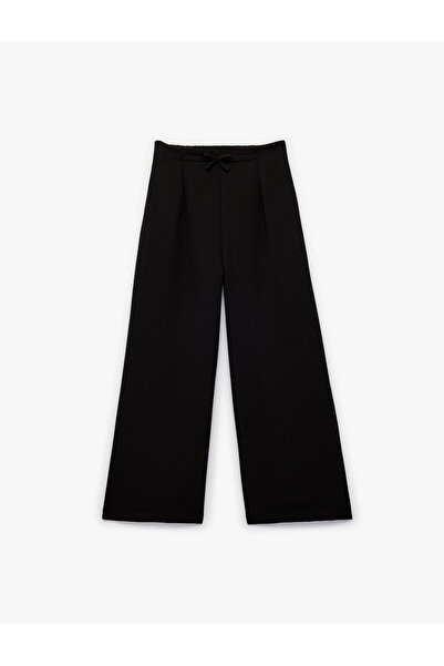 Koton Wide Leg Pants with Bow Detail and Elastic Waistband