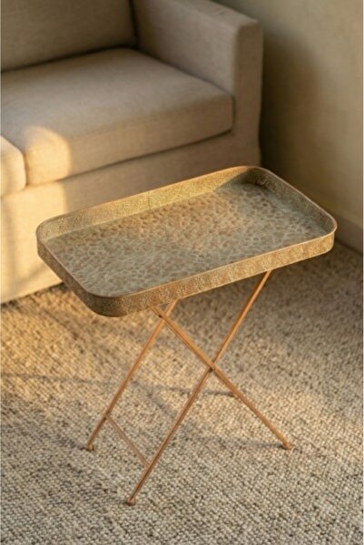 ACAR 8835 Metal Ayaklı Sehpa 60x60x37,5 Cm