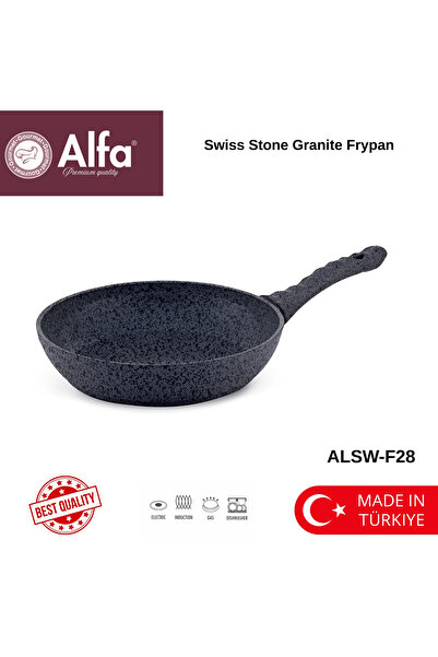 Alfa Swiss Stone Granite 28cm Frypan Non-Stick | Induction | PFOA-Free Health...