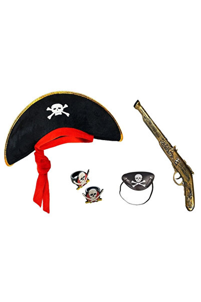 Lisinya Pirate Hat + + Mask + 2 Rings Costume Set Child - Tygoo