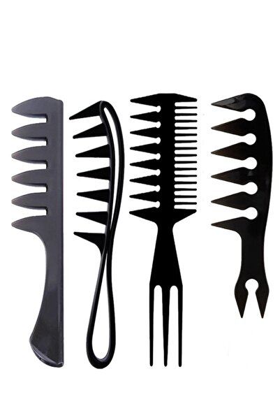 Arzu Güzel Cosmetics Set de 4 piepteni pentru volumizarea părului creț și ond...