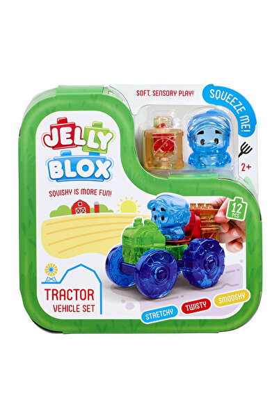Jelly Blox Set de constructie cu blocuri senzoriale Tractor