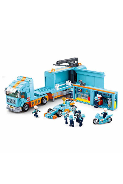 Sluban - Formula 1 Racing Team Truck Building Set, 1044 Pieces